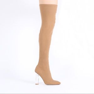 Nude over the Knee Boots.